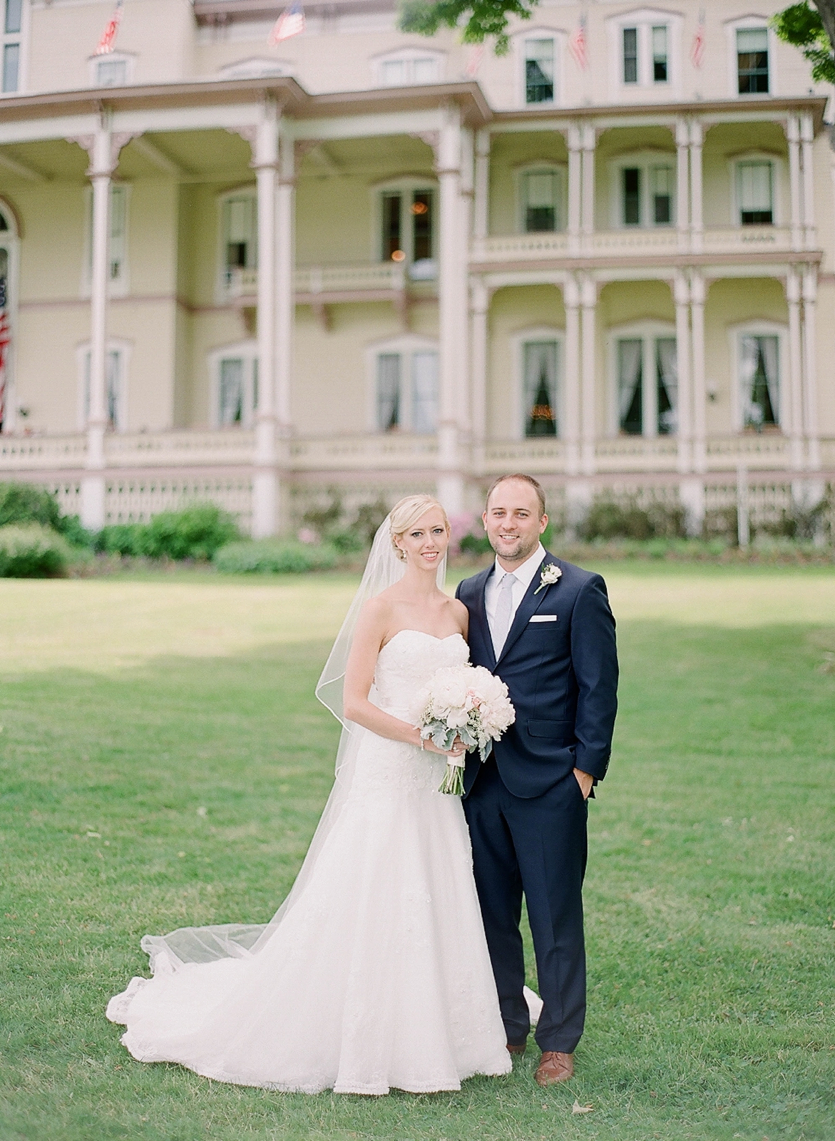 Chatauqua Lake Athenaeum Hotel Wedding bride and groom