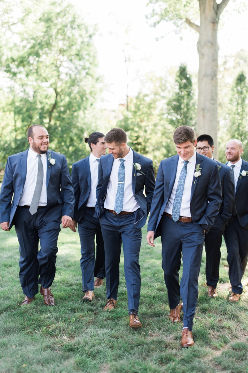 Backyard wedding, bohemian wedding, northeast ohio wedding, navy, blue, outdoor wedding, groomsmen, navy suits