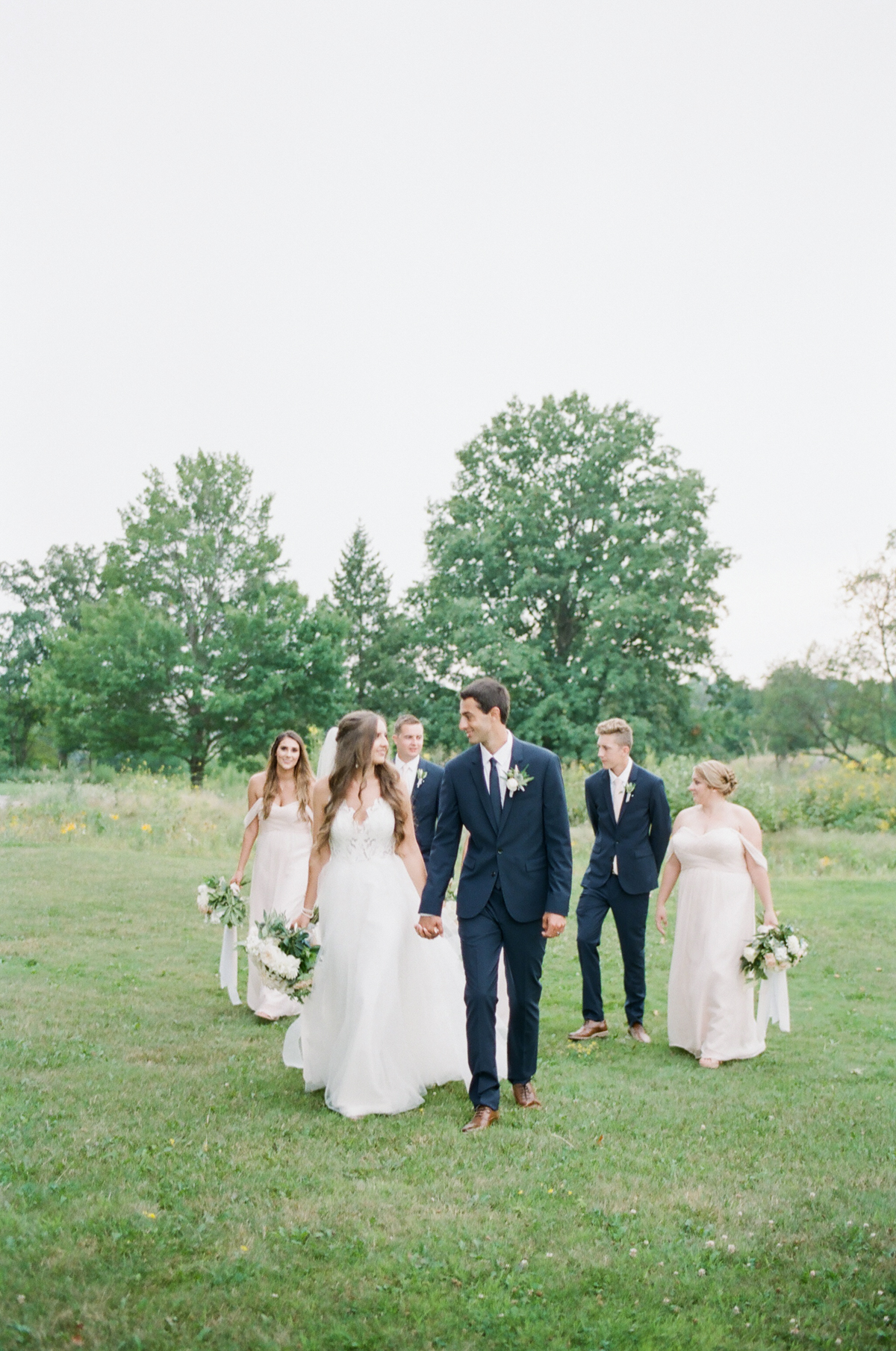 acacia ballroom wedding, cleveland wedding, blush garden wedding, bridal party, bridesmaids, groomsmen