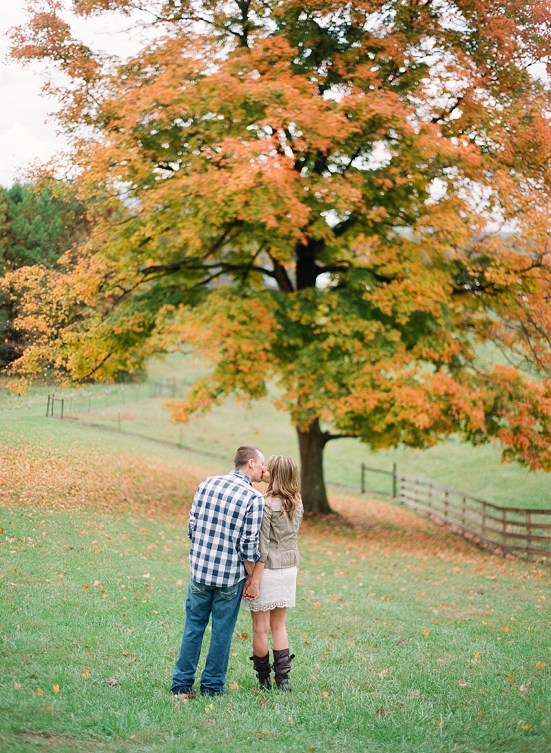 Studio Elle Photography, Ohio Fine Art Film Photographer | Rustic Fall Engagement at The Winery at Wolf Creek in Northeast Ohio